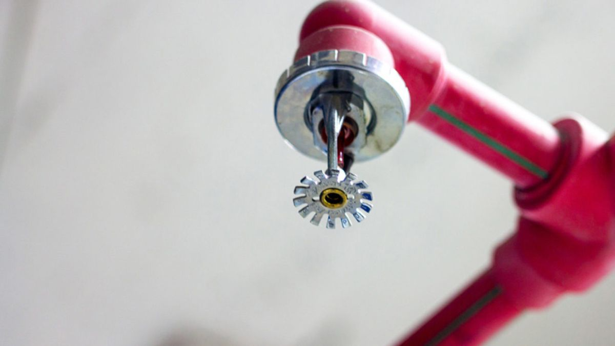 Sprinkler leak in a commercial building