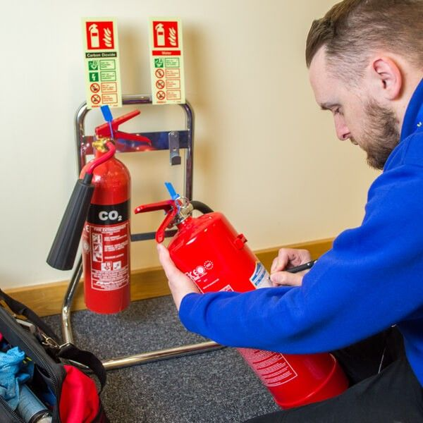 Class K fire extinguisher in a Connecticut restaurant